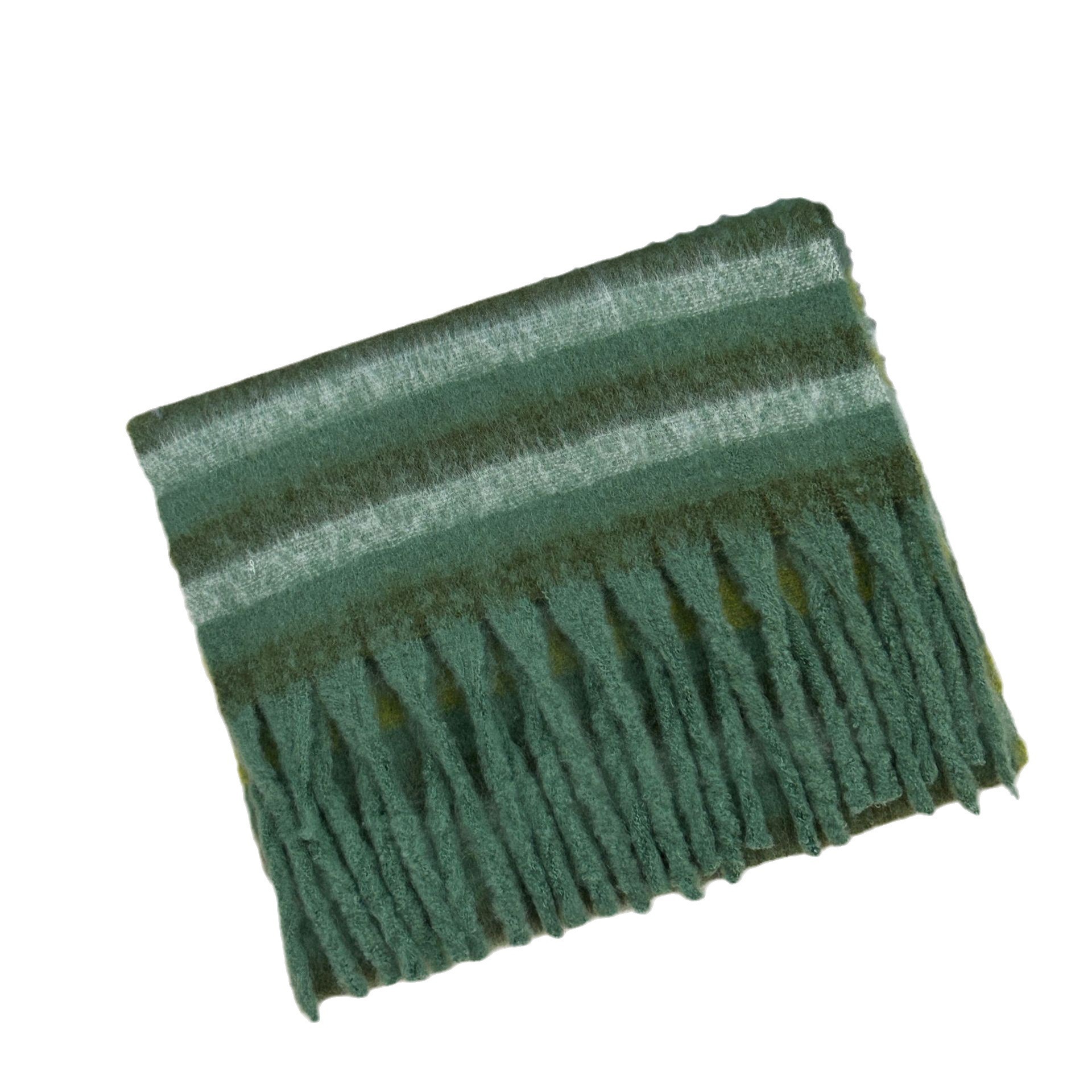 Nueva bufanda de cachemira de imitación Mohaw con rayas degradadas Mirad para mujer, edición coreana, versátil, para estudiantes y parejas_voghion.com