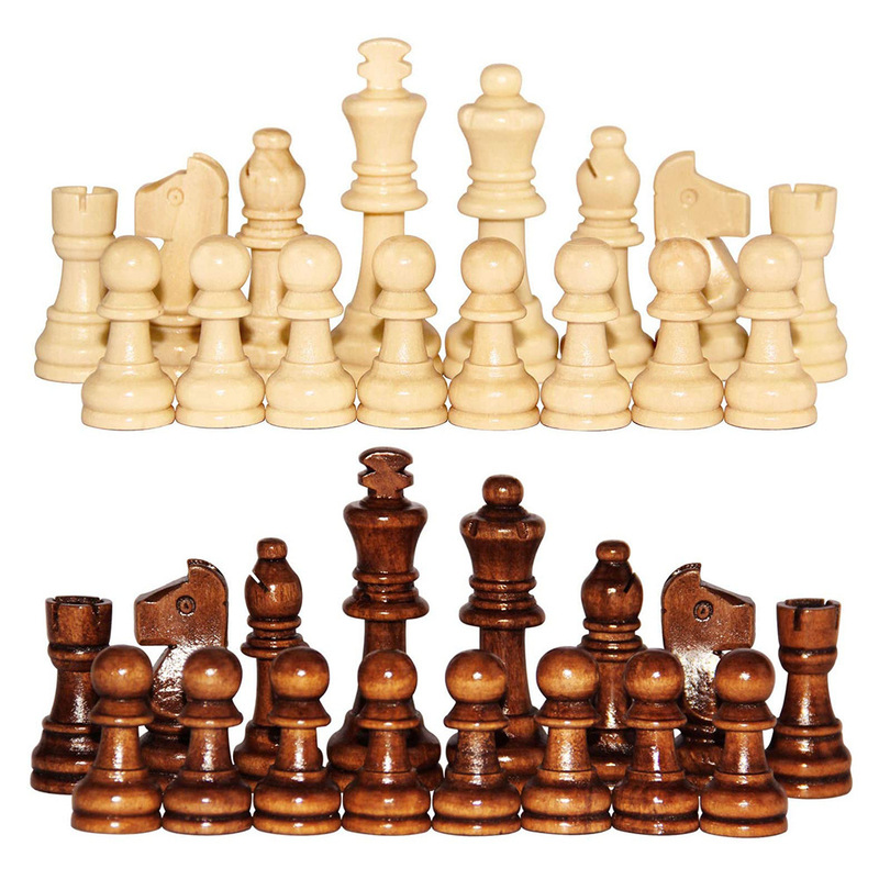 2.2inch Wooden Chess Chess Board Accessories Wooden Chess Pieces Factory Direct Sales King Height 55mm