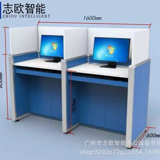 定制单双人位屏风可隐藏式升降考试桌 屏风自动升降电脑桌厂家