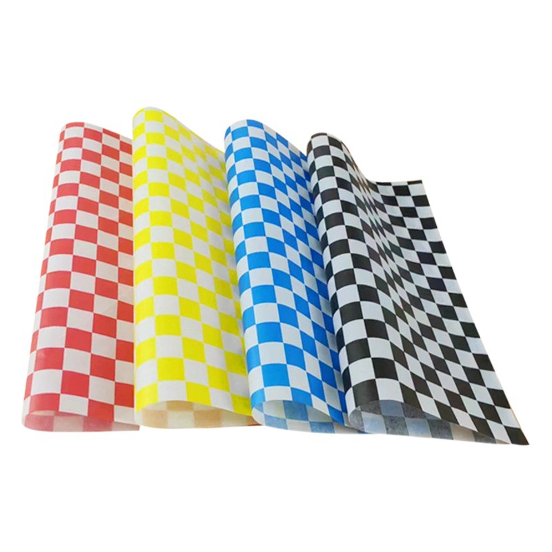 Pooh para hornear almohadilla de papel a prueba de aceite Placa de aperitivo almohadilla de papel tablero de color celosía papel absorbente de aceite alimentos almohadilla de papel a prueba de aceite