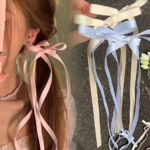 氛围感之神春天少女丝带蝴蝶结发夹懒人编发丝带绑发甜美发饰爆款-阿里巴巴