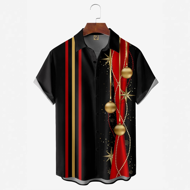 8-15-2023 Creative 3D Digital Printing Moisture-Wicking Trendy Loose Short-Sleeved Shirt for Men