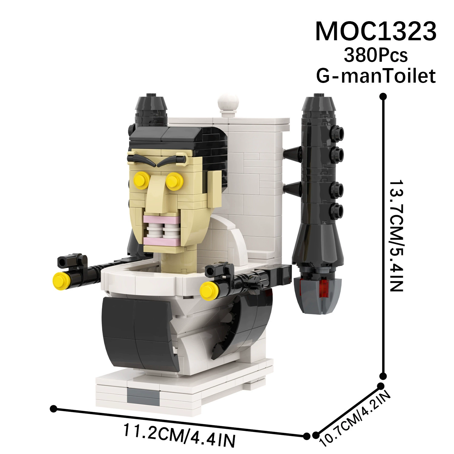 MOC игра SKIBIDI Туалет Туалет мониторинг человек НЛО совместимо с LEGO собранные блоки игрушки
