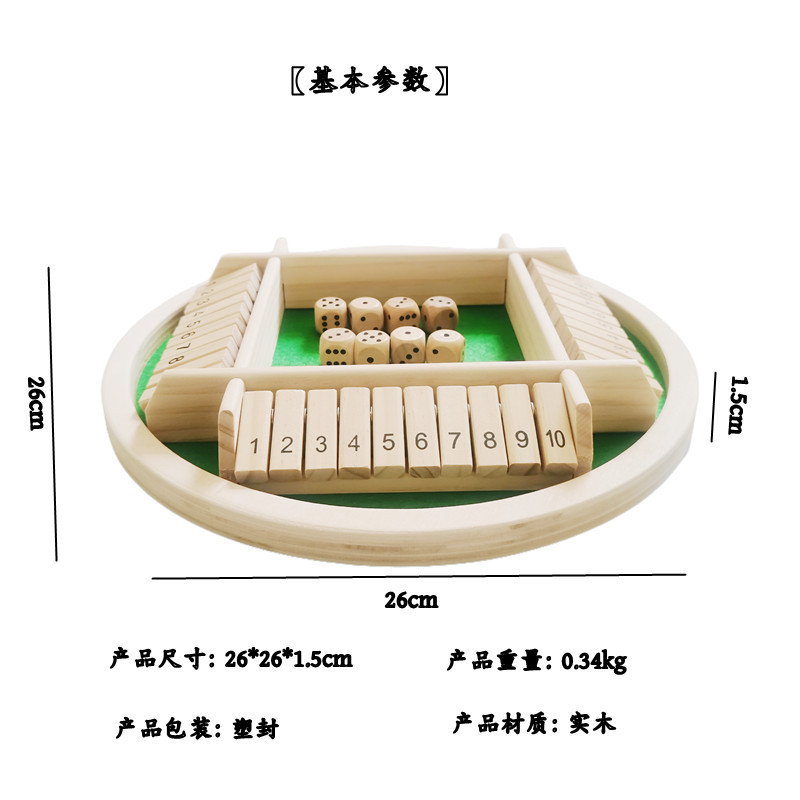 Cecpc Party Interactive Puzzle Wine Ling Toy Board Game Card Cuatro lados Digital Flip Accesorios para juegos de bebida