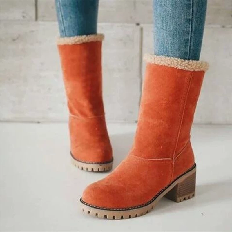 Winter keep warm universal boots, plus size, mid-length