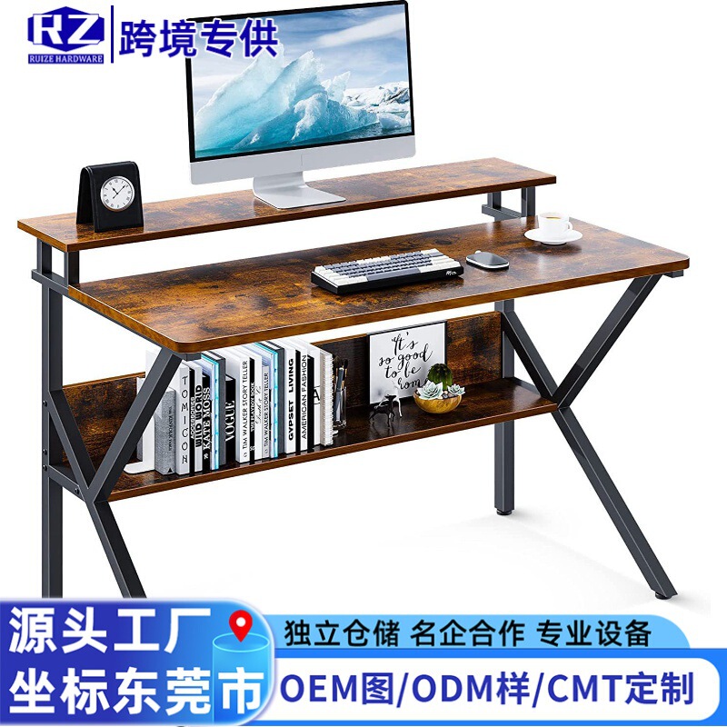 Computer Desk for Home Office,Small Study Writing Desk with Storage Shelves,Computer Table Elevated Monitor Stand Computer Desk for Home Office,Small Study Writing Desk with Storage Shelves,Computer Table Elevated Monitor Stand