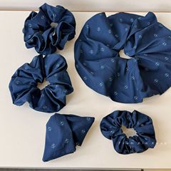 韩系星河气质布艺大肠发圈新款百搭扎发发绳三角抓夹高级感发饰