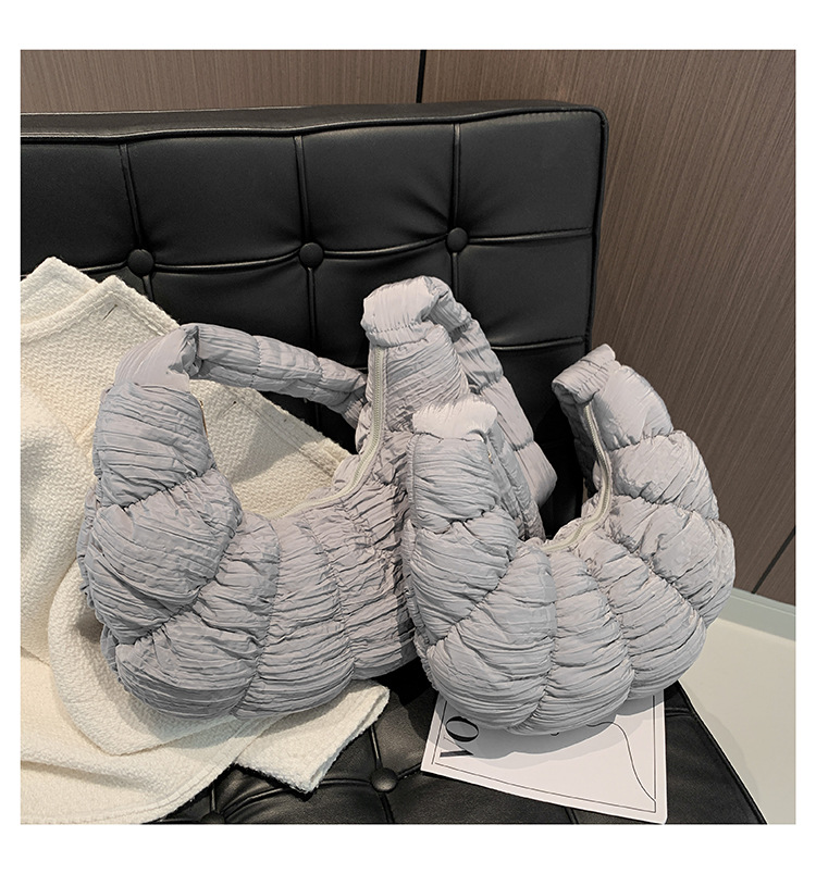 Women's Bags new croissant cloud bag pleated one shoulder crossbody sponge light versatile casual fashion dumpling women's bag_ipsvogv.com