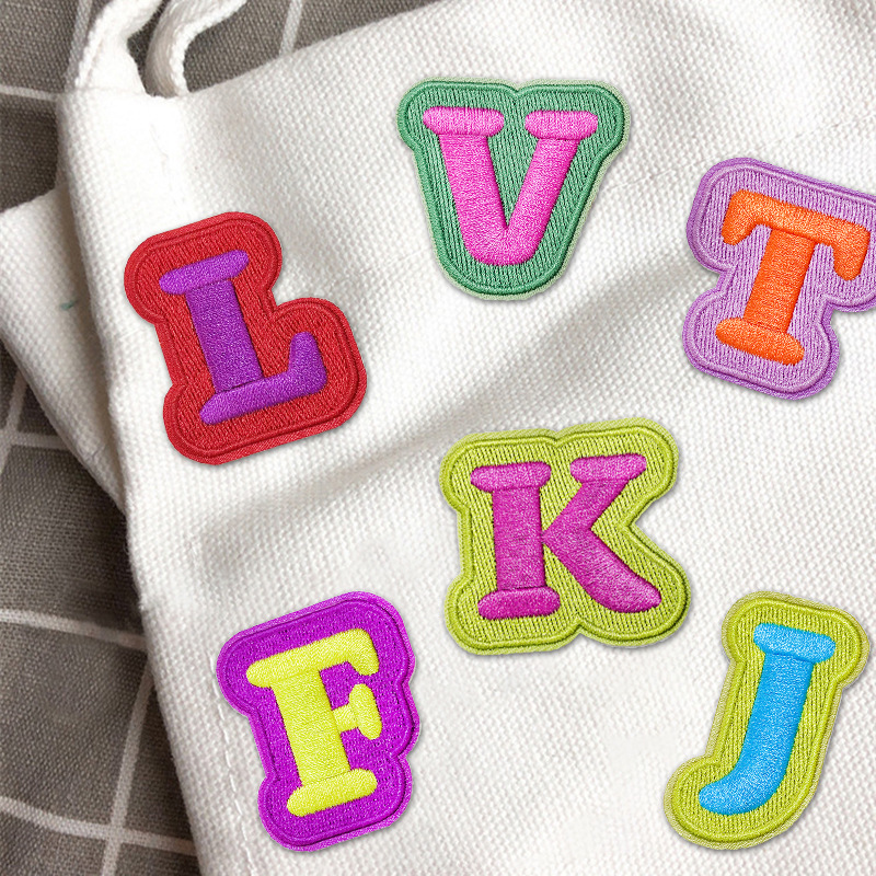 Embroidered Patch Cloth Patch Self-Adhesive Seam-Free Accessories Clothing Bag DIY Patch 3m Self-Adhesive Clothing Decorative Embroider Patch