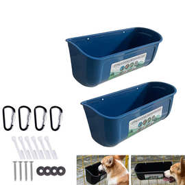 跨境新款山羊喂食盆悬挂式鸡鸭鹅喂食器 家禽栅栏饲料槽 鹅水槽