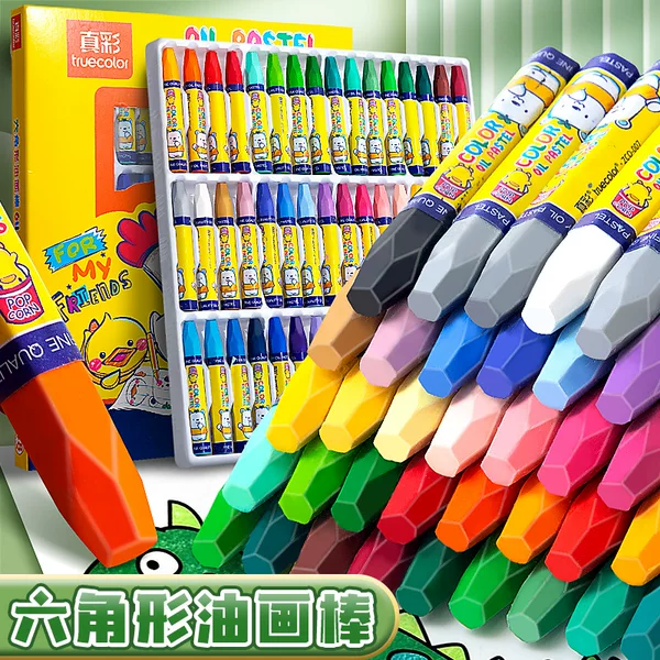True Color Oil Pastels, Kidsren's Safety Crayons, No Dirty Hands, No Sticky Hands, Kindergarten Special 24 Colors, 36 Colors, Support Drop Shipping