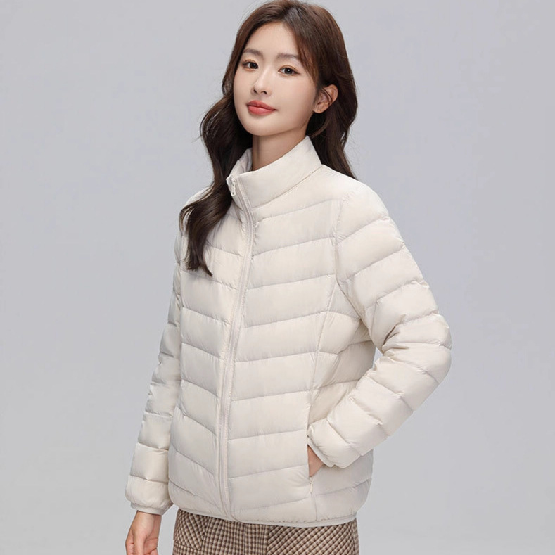 Lightweight down Jacket for Women, 2026 Autumn and Winter New Short Style, 90% White Duck Down, Winter Stand Collar, Slim-Fit Casual Coat, Trendy Lightweight down Jacket for Women, 2026 Autumn and Winter New Short Style, 90% White Duck Down, Winter Stand Collar, Slim-Fit Casual Coat, Trendy