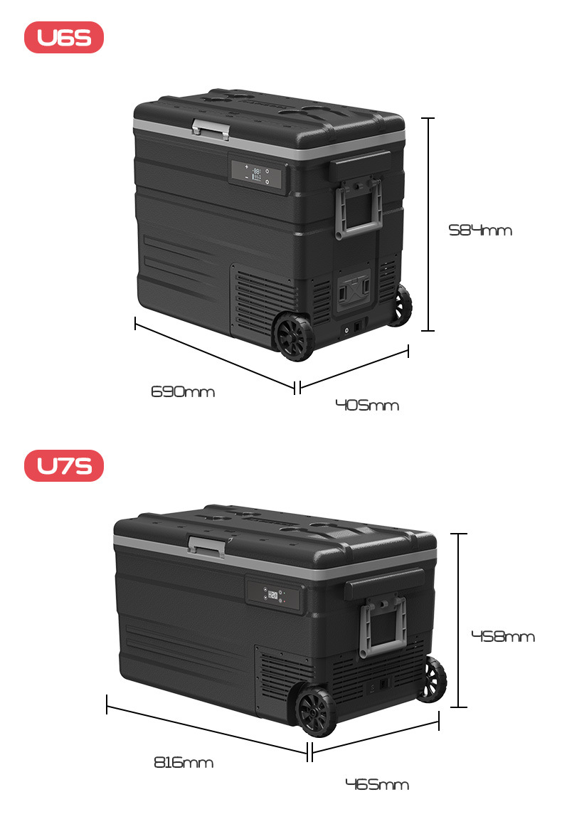 Ice Tiger Compressor Car Refrigerator Refrigeration 45/55L Car Home Dual-Use 12V24V Small Refrigerated Refrigeration Cross-Border