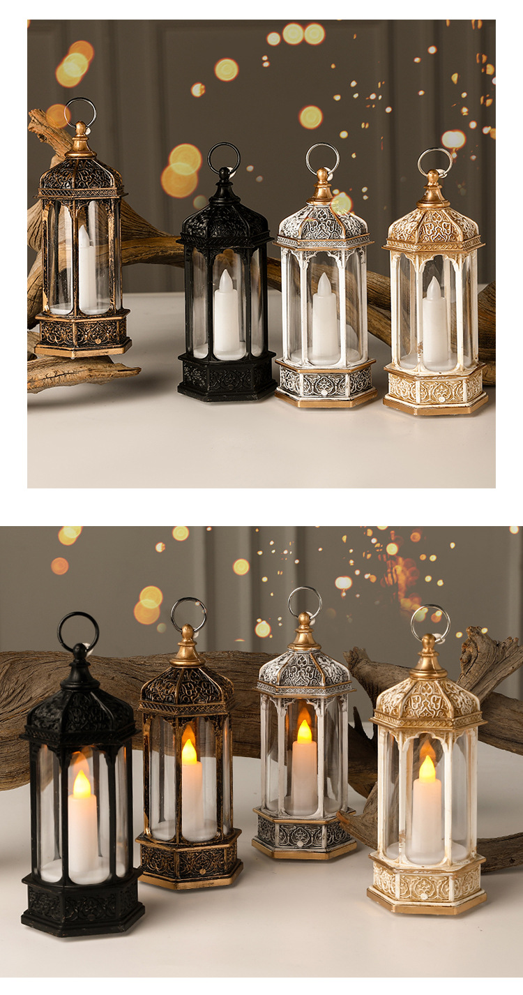 复古六角蜡烛风灯_12