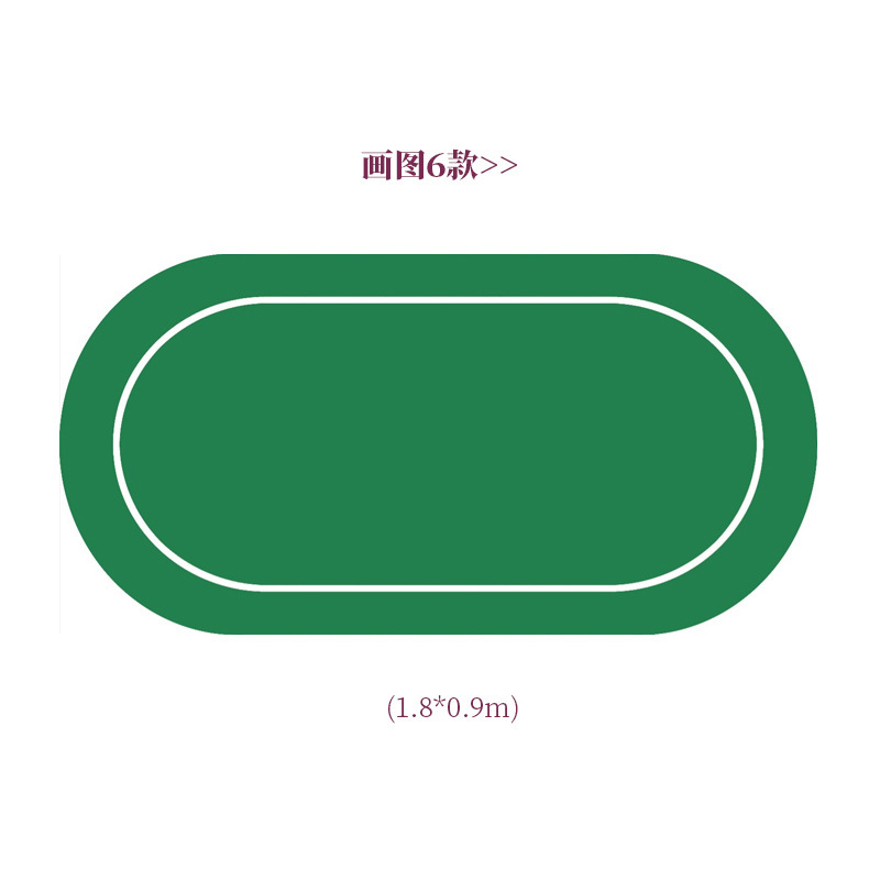 Texas poker estera de mesa Baijia dados paño estera de mesa redonda chip de juego de la tarjeta de Jack Negro alfombra de goma personalización