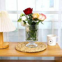 创意玻璃花瓶透明水培花器轻奢摆件餐桌台面装饰品水养鲜花插花瓶
