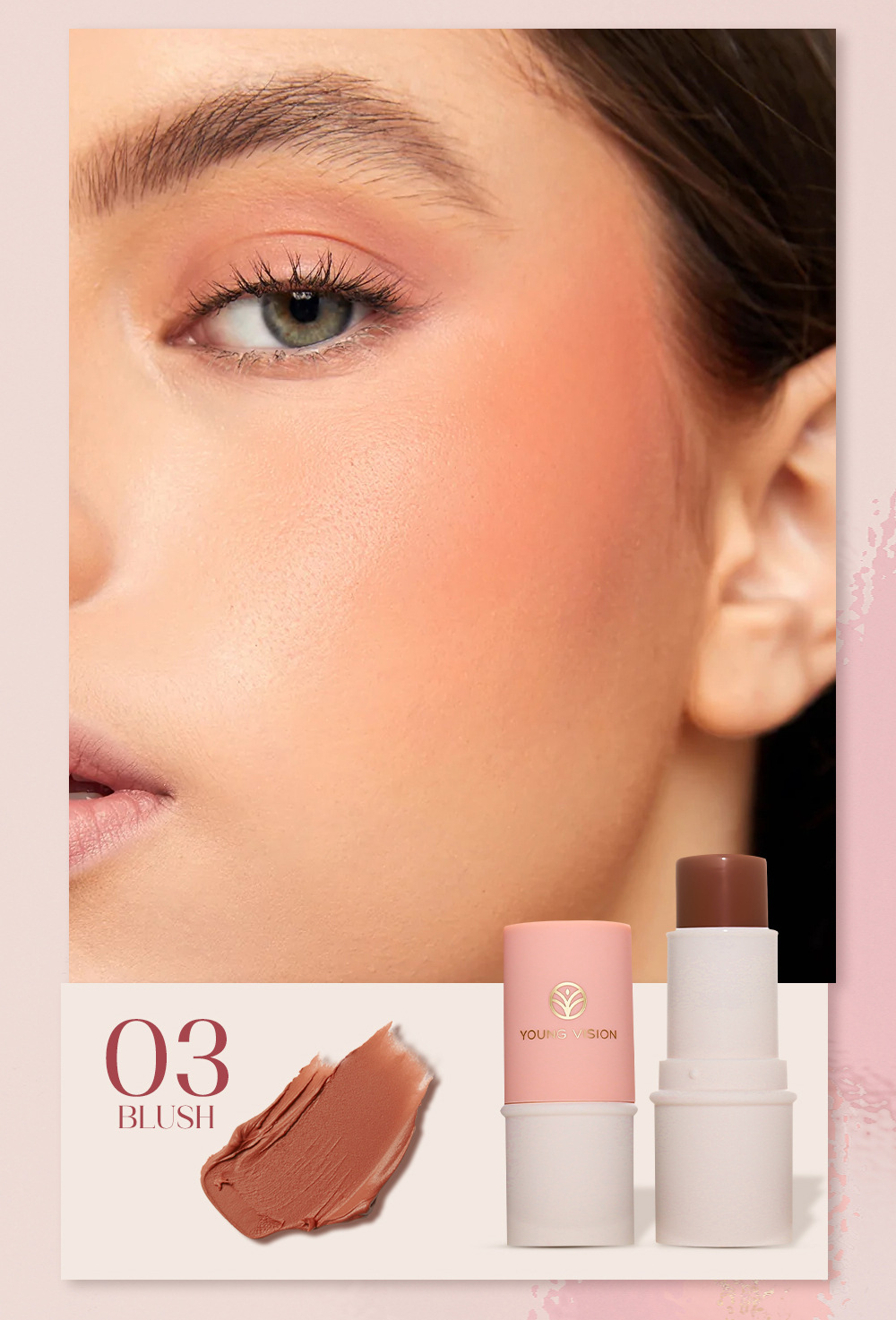 YOUNG VISION Multi-functional Makeup Stick Six-color Highlighter Contouring Cream Blush Matte Blush Stick Set undefined
