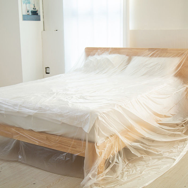 家具防尘膜塑料防尘布装修宿舍保护膜家具遮盖床罩家用沙发防灰尘|ru