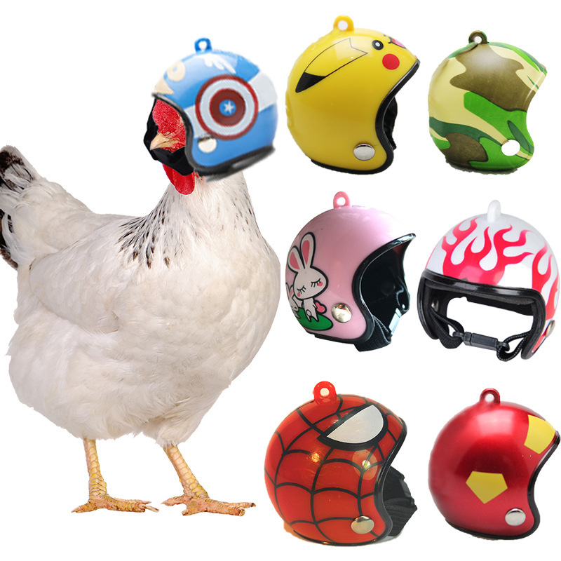 Amazon popular pollo casco suministros para mascotas divertido casco pollo sombrero divertido decorativo mascota cabeza cubierta al por mayor