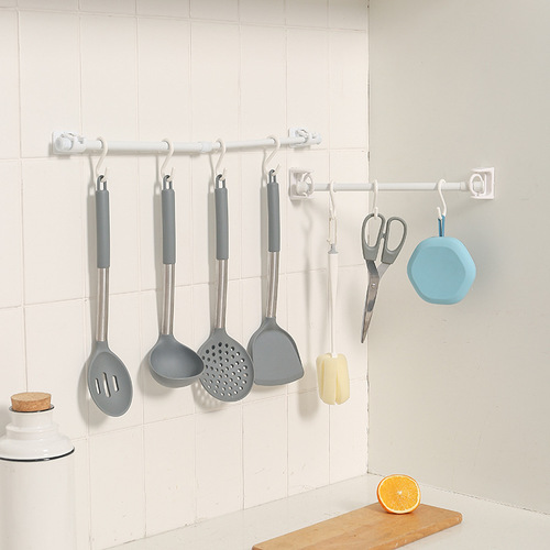 curtain rod hook curtain rod clip fastener no-drill adhesive mounting bracket clip bar door curtain telescopic rod sticky hook