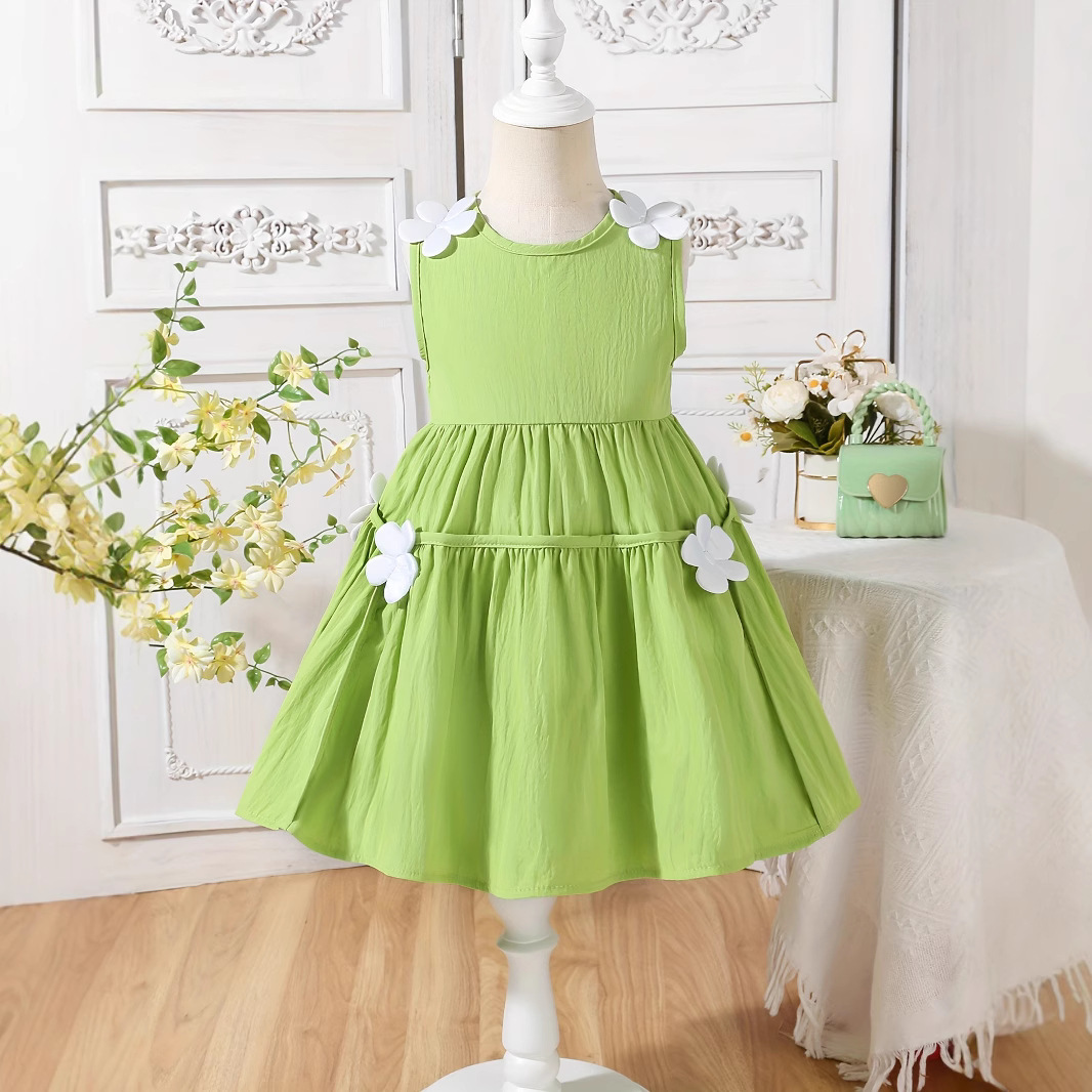 Girls' dress Summer Wear Children's Wear 2025 New Style Girl's Stylish Princess Dress Children's Baby Dress Summer