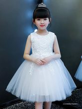 女童白色裙子演出服女孩红色六一儿童幼儿园舞蹈服装合唱公主持人