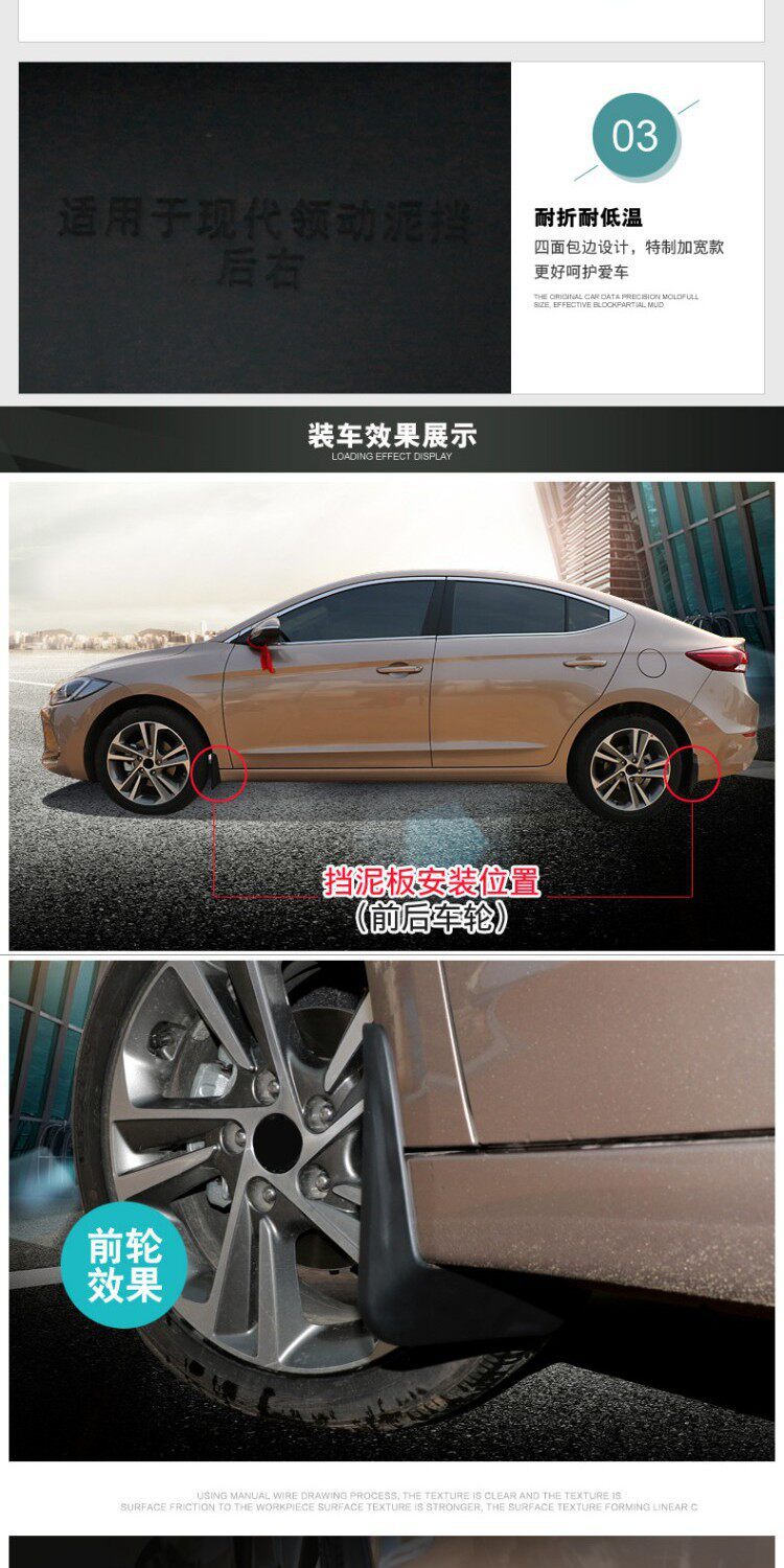 Specialized Mud Flaps for Land Rover Range Rover Discovery 4, Imported Original Factory Mud Flaps for Discovery 3, Suitable for Land Rover Vehicles