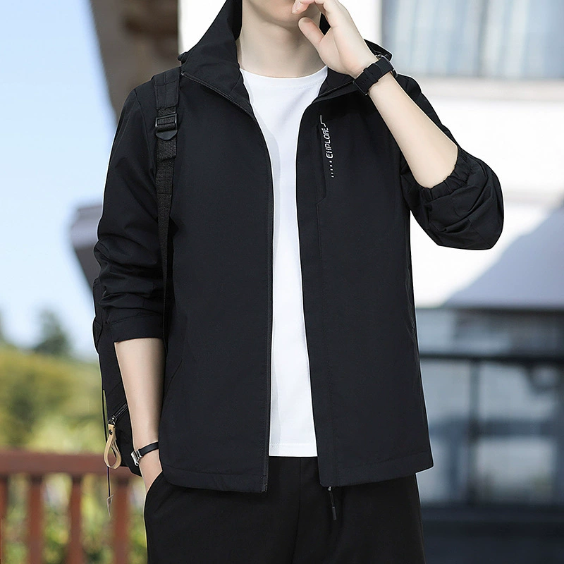 Куртка-штурмовая мужская весенняя осенняя куртка 2023 новый стиль повседневный открытый с капюшоном для молодых студентов мужской топ