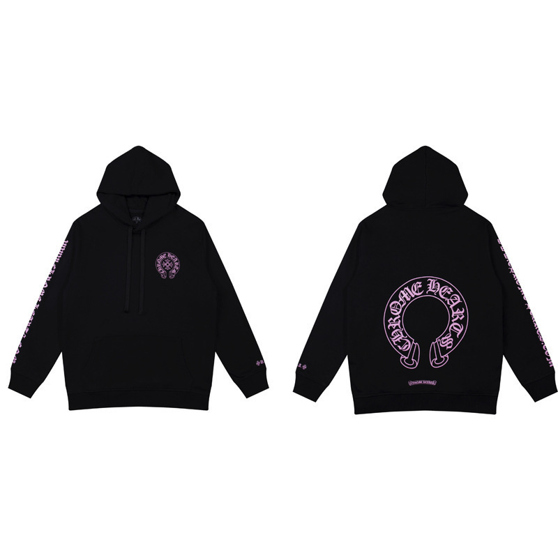 24ss年新款高品质Chrome Hearts 马蹄十字架连帽拉链卫衣工厂批发|undefined