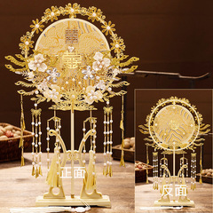 オリジナル婚扇中国式団扇花嫁結婚diy材料バッグ高級な親友新婚プレゼント秀イネ服喜扇