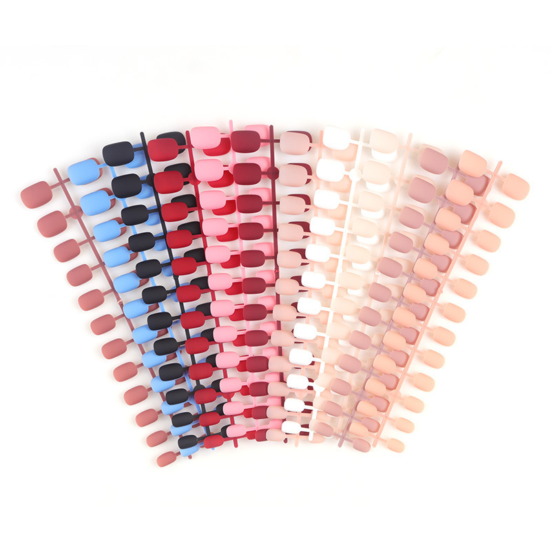 Short Square Round Head Matte Nails Multi-Color Nail Strips Set Manicure Solid Color Small Children's Nails Nail Tips Ballet Nails Short Square Round Head Matte Nails Multi-Color Nail Strips Set Manicure Solid Color Small Children's Nails Nail Tips Ballet Nails