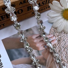 廠家蜜蜂形狀水鑽燒焊鏈條配件 服裝鞋包diy裝飾鏈條飾品條碼