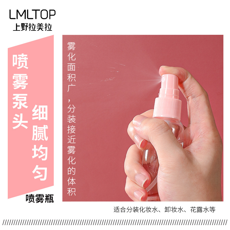 Juego de 6 botellas de viaje vacías LMLTOP de 50 ml, botella pulverizadora, práctica botella dispensadora de cosméticos SY1064