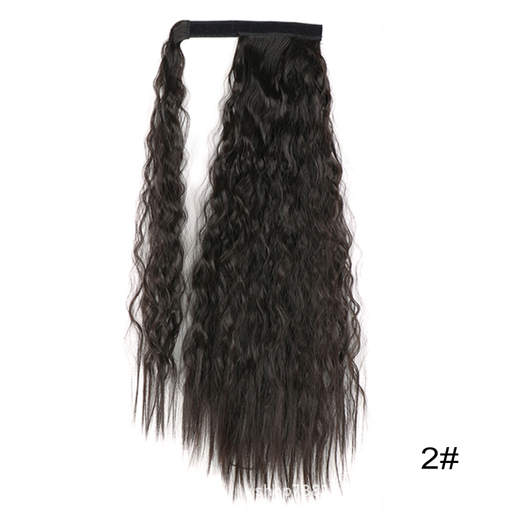 Peluca transfronteriza de Velcro alta Cola de Caballo explosión Cola de Caballo de onda de agua de fibra química caliente de maíz