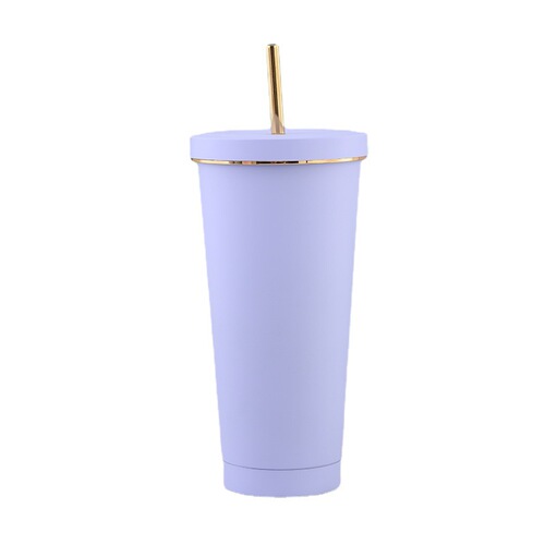 Supply large capacity stainless steel vacuum straw cup, can hold bubble tea, insulation advertising straw cups