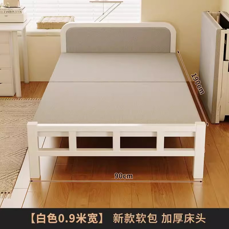 Fábrica directa cama plegable cama individual doméstica siesta de almuerzo para adultos cama pequeña de 1.2 metros reforzada cama de placa dura cama extra