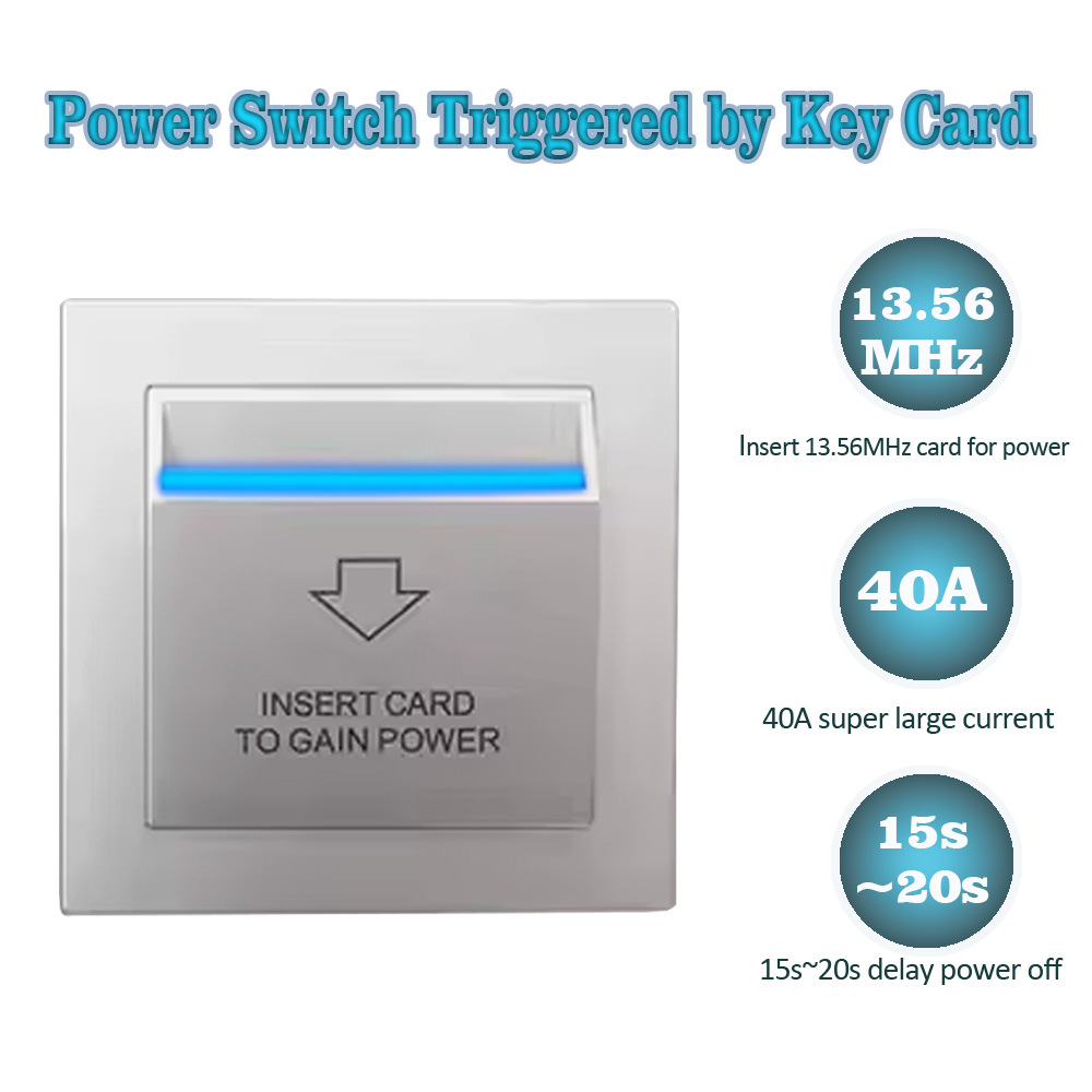 40A酒店插卡取电开关卡13.56MHZ延时断电节能智能跨境智能节能