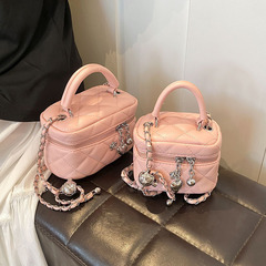 包包女2024夏季新款時尚小香風菱格鏈條包高級感簡約單肩女包