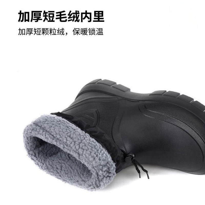 Зимние наружные мужские снежные сапоги водонепроницаемые противоскользящие теплые высокие хлопчатобумажные туфли противоскользящие хлопковые сапоги