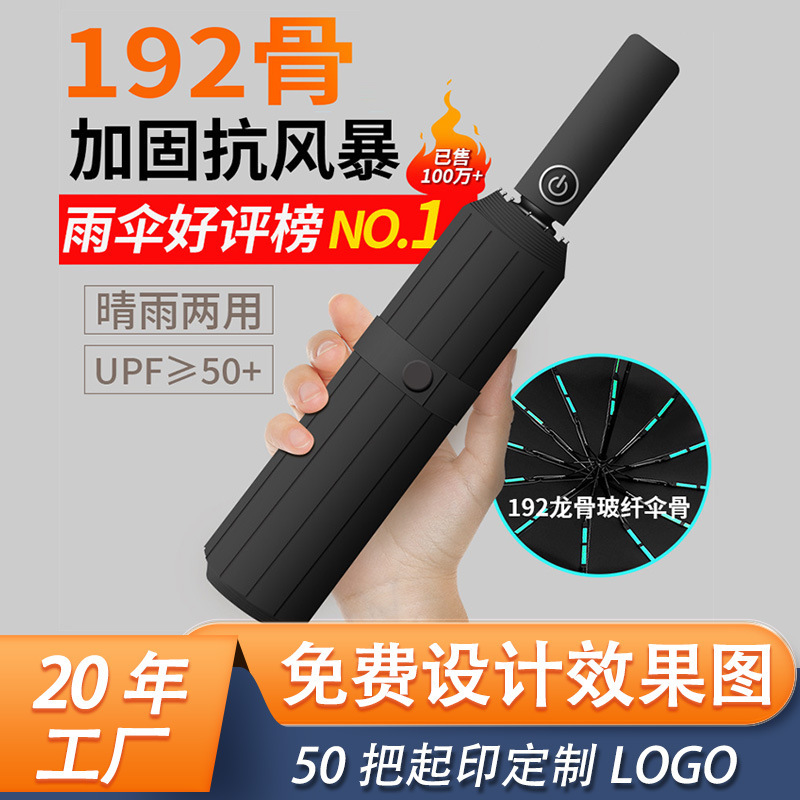 Automatic umbrella for men and women solar-powered