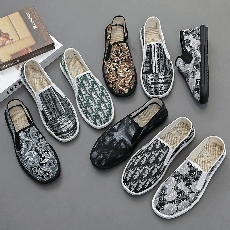 Новая противовонючая старая пекинская обувь из ткани для мужчин корейская версия