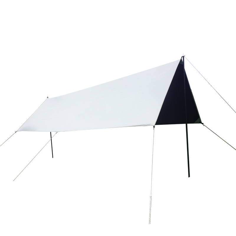 Carpa de protección solar para acampar al aire libre, para varias personas, para excursiones familiares, protección solar, impermeable, con forma de mariposa, con revestimiento negro, protección UV