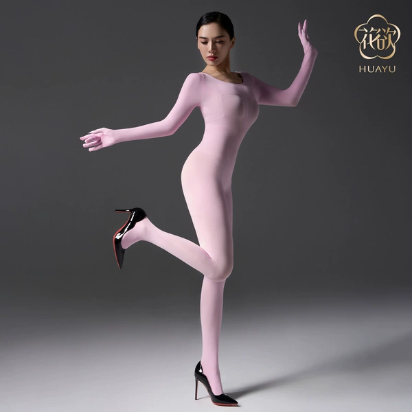 Pink [9-point-120D velvet jumpsuit]