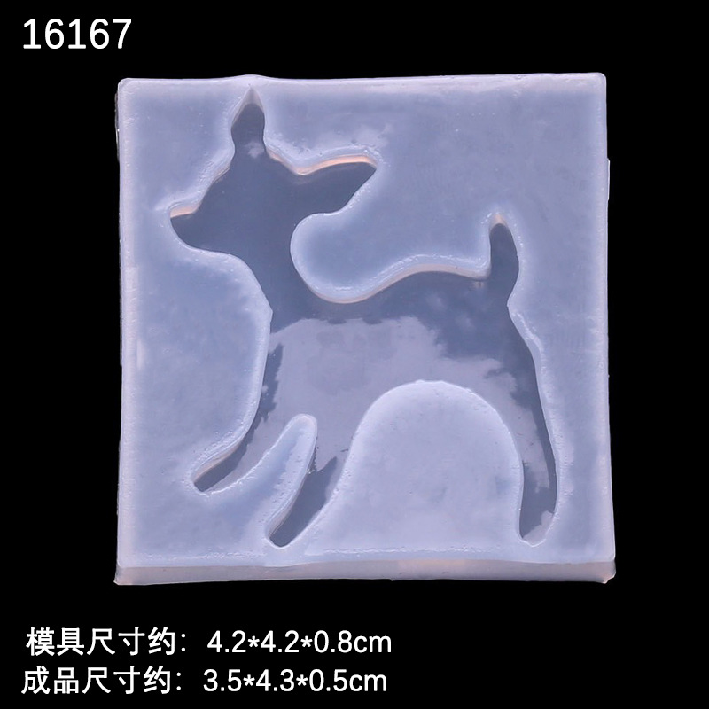 Espejo de cristal epoxi alas con agujeros nota espárragos molde DIY Deer joyería pendientes hechos a mano material Accesorios