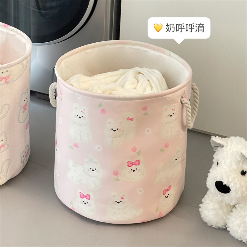 Cesta de ropa sucia de gato lindo Cesta de almacenamiento de ropa sucia Cesta de ropa sucia Cubo de almacenamiento de muñecas Cesta de lavandería Cesta de ropa de dormitorio doméstico