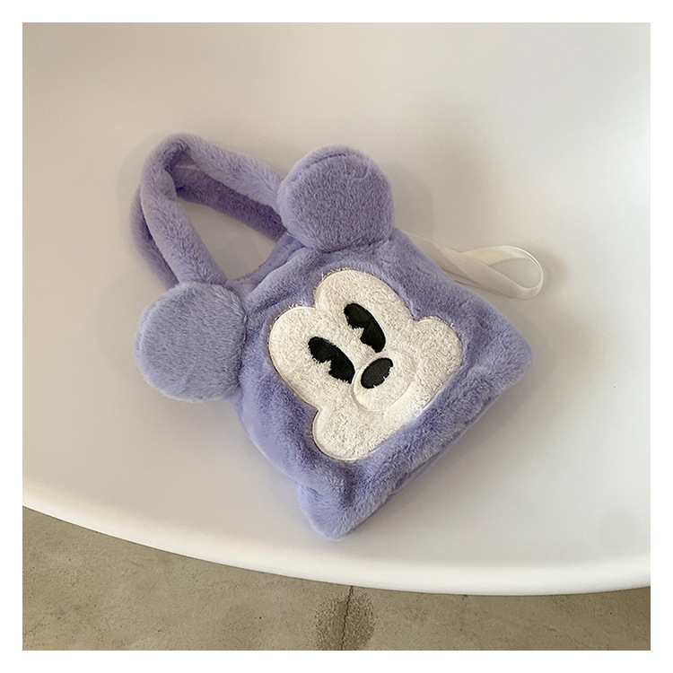 Japanese-style large-capacity Daisy Donald Duck handbag, cute pink bow plush bag, cartoon fashion small bag undefined