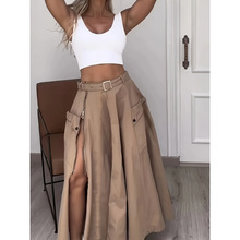 F 51863LSleeves Split Midi Skirt Set ���俪�ð���ȹ��ŷ��