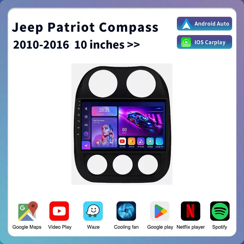 适用于吉普指南者导航仪Jeep Compass Patriot车载carplay显示屏
