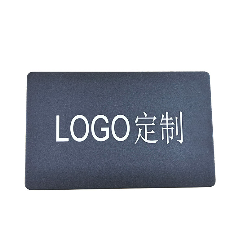 热销阳极氧化空白铝质卡片激光镭射logo行李牌金属卡印刷丝印logo