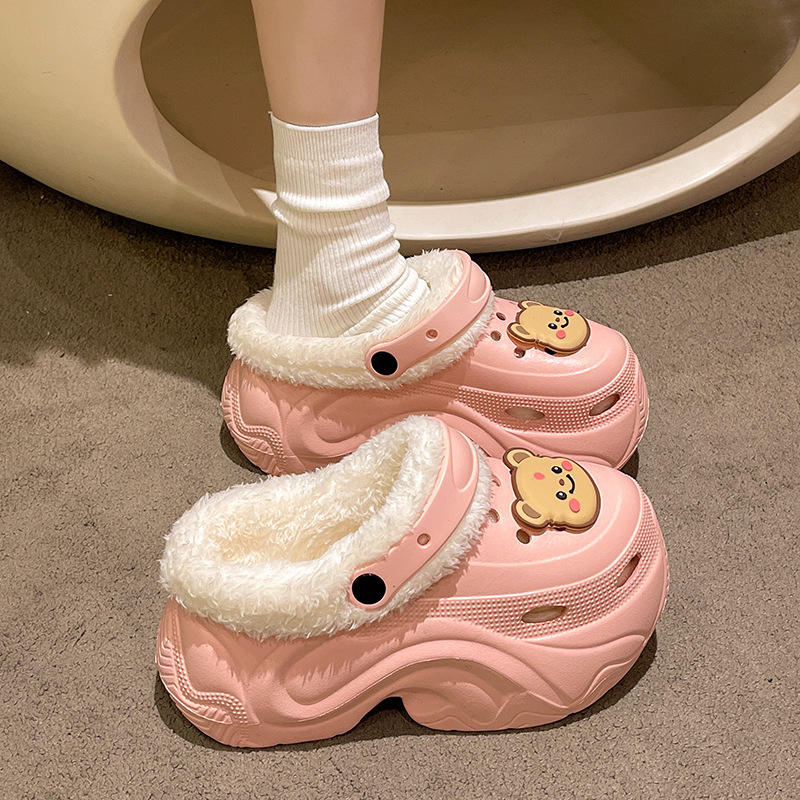 5691 cotton shoes plastic bear pink